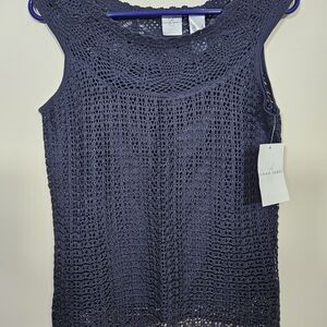 Emma James Midnight Blue Crochet Top